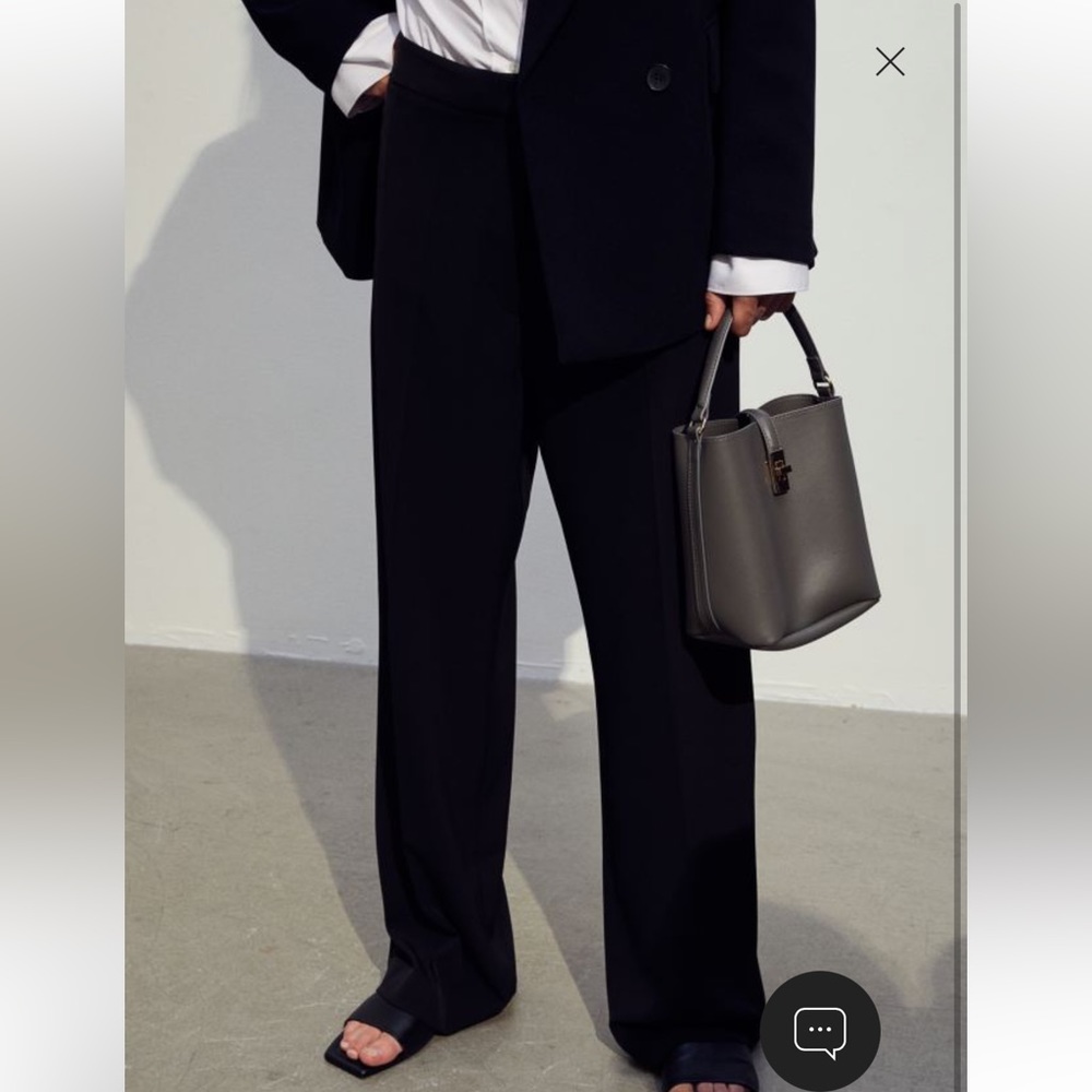 H&M | Black Wide-Cut Pants